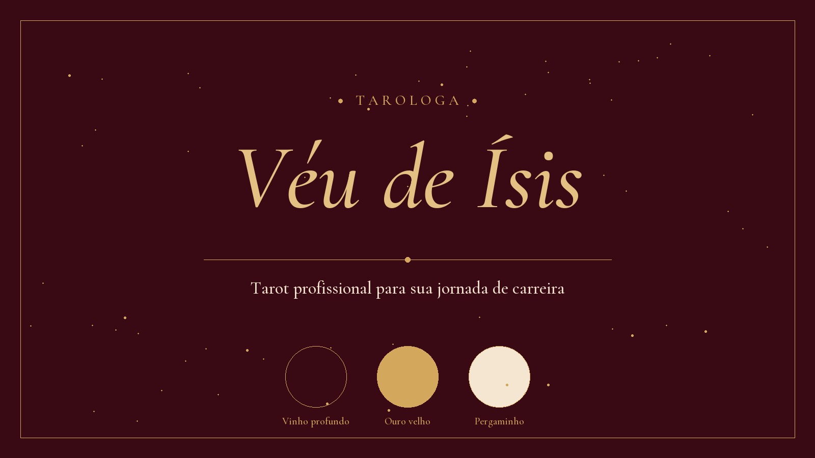 Especificação tipográfica e cromática Véu de Ísis